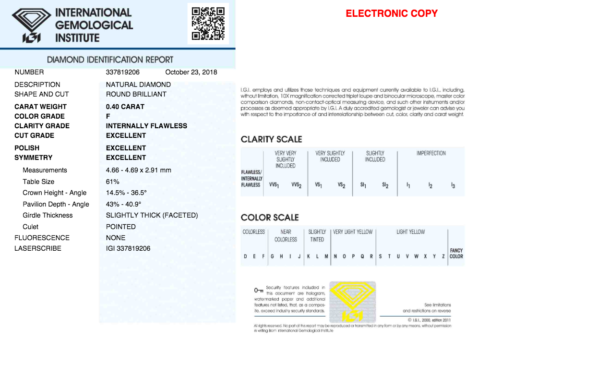 Diamant Brillant 0,40 carat – Image 2